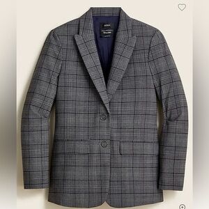 J. Crew Sommerset blazer in grey plaid Italian Stretch Wool
